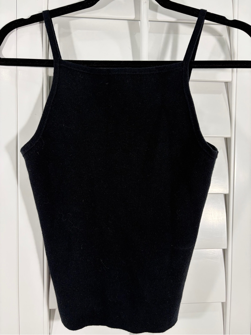 Madewell Black Knit Spaghetti Strap Tank (XXS)
